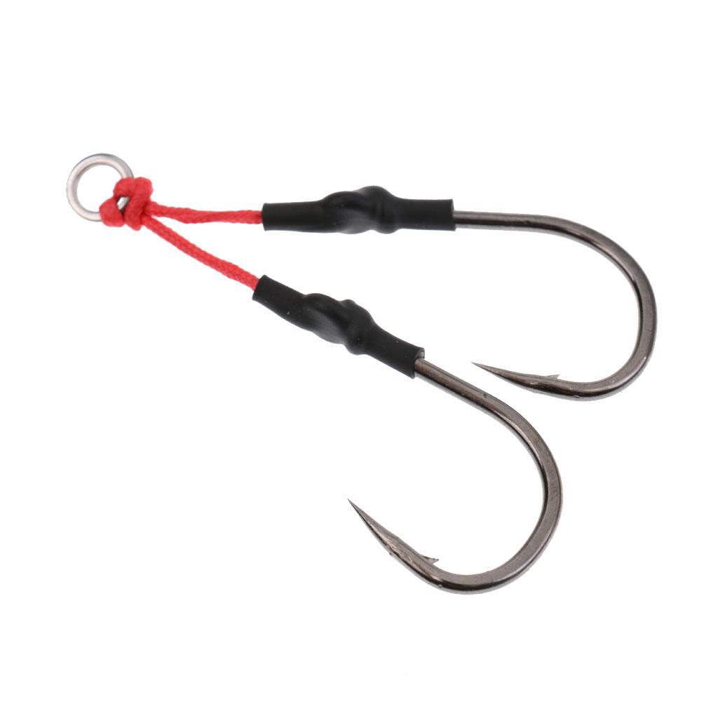 2-6pack Jig Hooks Fishing Hooks Barbed Hooks Assist Hooks in Solid Ring