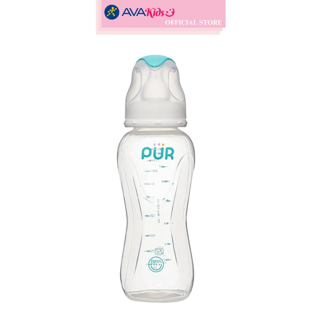 Bình sữa nhựa PP Pur Comfort Feeder 1603 cổ hẹp 250 ml (từ 6 tháng)