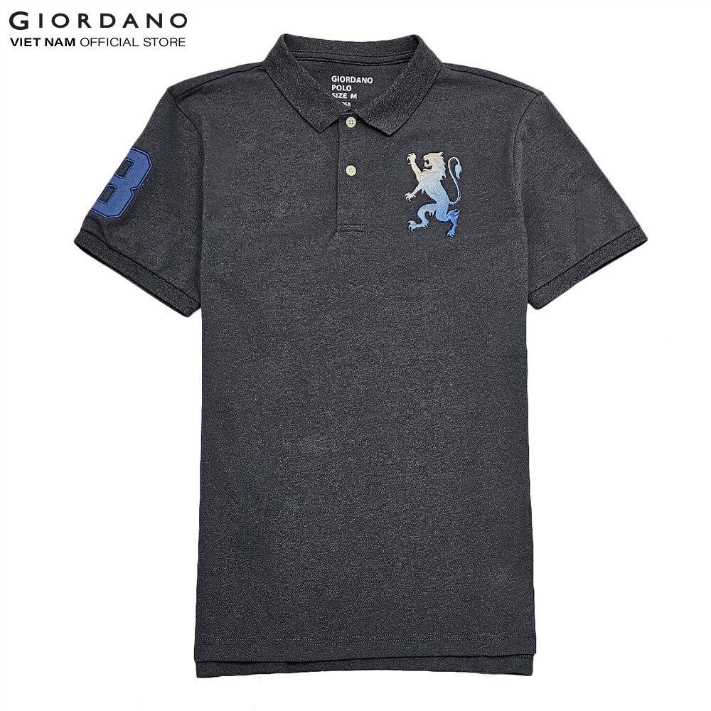 Áo Thun Có Cổ Nam Sư Tử 3D Lion Polo Giordano 01011222