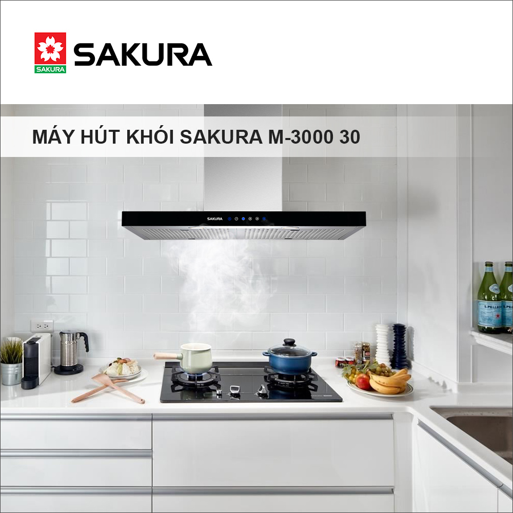 Máy hút khói Sakura M-3000 30 inch - Hàng Chính Hãng