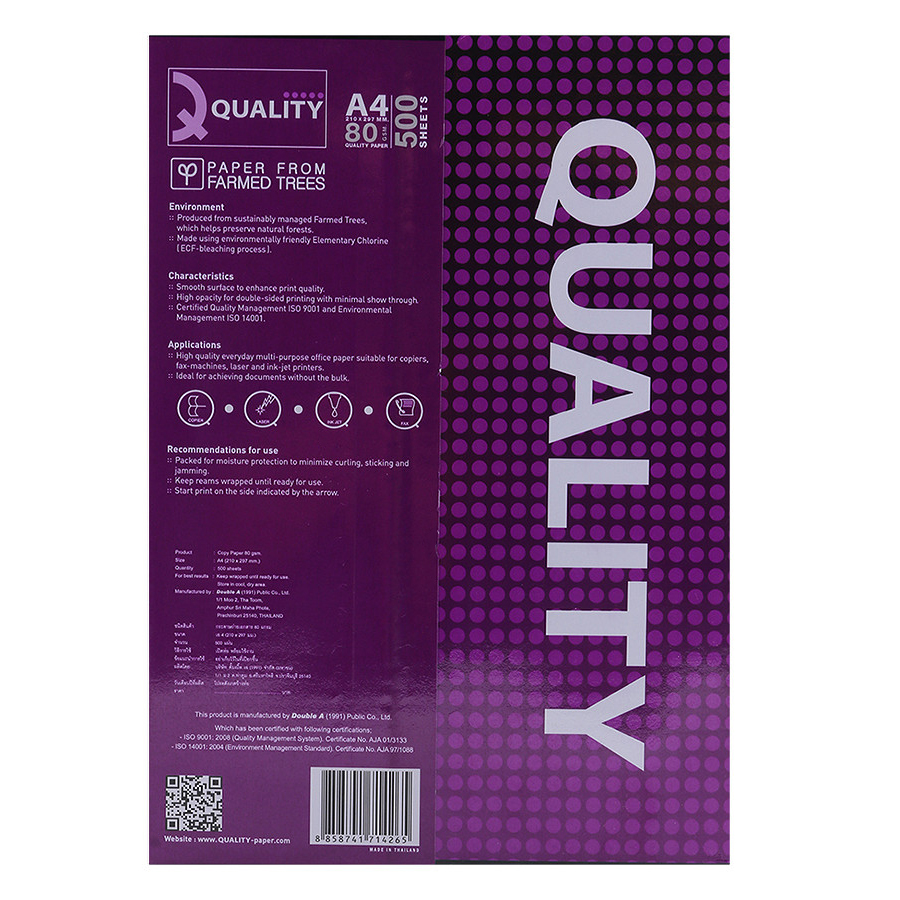 Thùng 5 Ream Giấy In Photo A4 Quality DL 80gsm