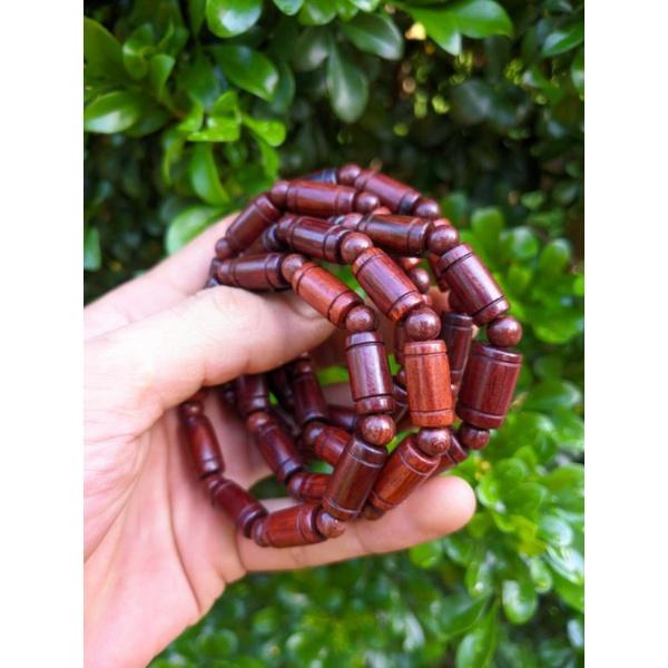 Chuỗi hạt đốt trúc tròn 8li cẩm lai vòng lắc tay nữ đẹp long lanh