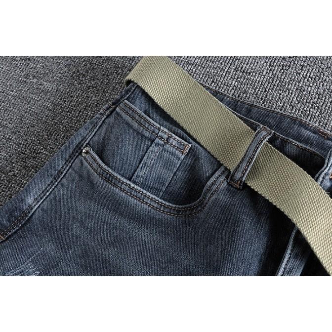 Quần short jean phong cách Retro - xanh