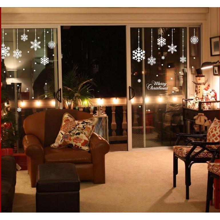 Decal trang trí noel hoa tuyết 02