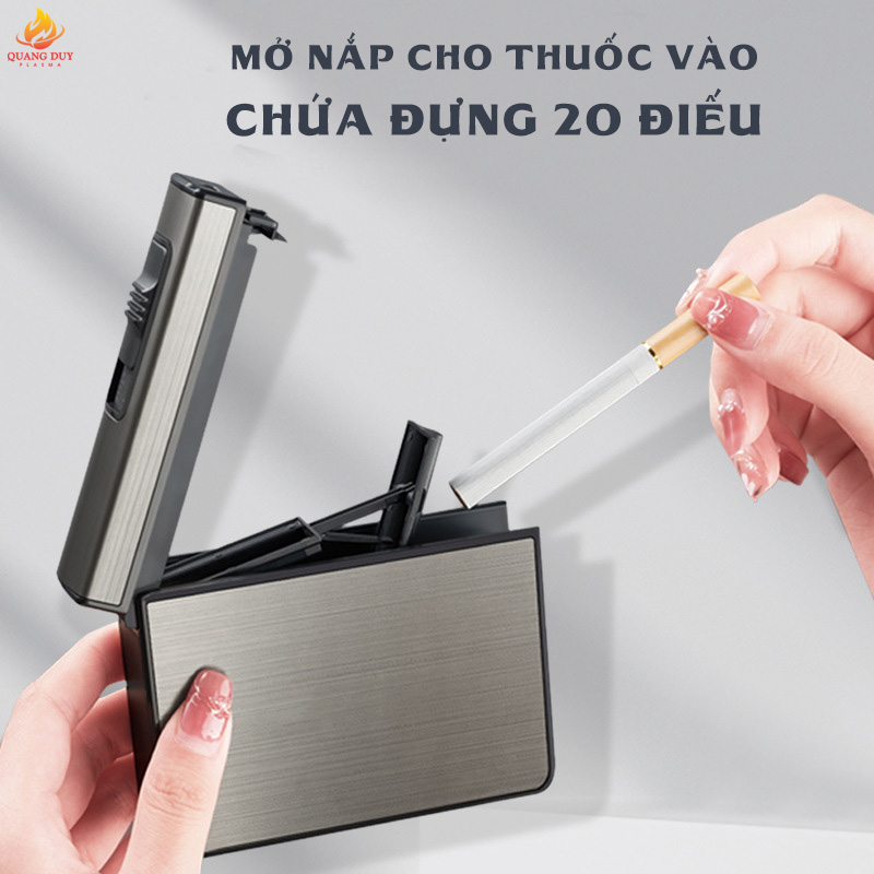 Hộp đựng thuốc kiêm bật lửa khò Focus lấy thuốc nhẹ nhàng độc lạ sang trọng