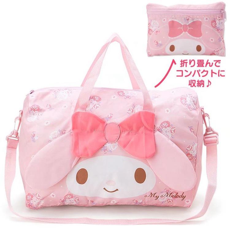 Sanrio Hello Kitty Túi Đeo Vai Dễ Thương Gấp Duffel Túi Chống Nước Túi Xe Đẩy Du Lịch Lớn Dung Tích Túi Bảo Quản