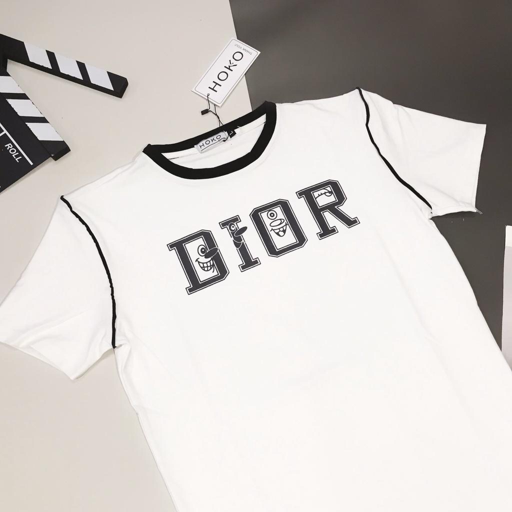 Áo thun Nam Cổ Tròn DIOR viền cổ Fashion Eking Clothing x HOKO, Vải Cotton co giãn - thấm hút tốt, năng động trẻ trung