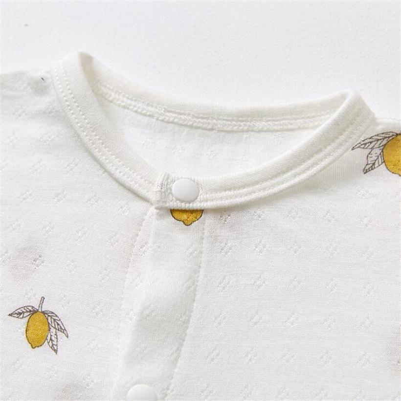 Mùa Hè Cho Bé Romper Áo Liền Quần Cho Bé Sơ Sinh Chanh Cotton Siêu Mềm Cho Bé Gái Onesie Tập Đi Bé Trai Jumpsuit Đồ Ngủ Quần Áo Áo Liền Quần