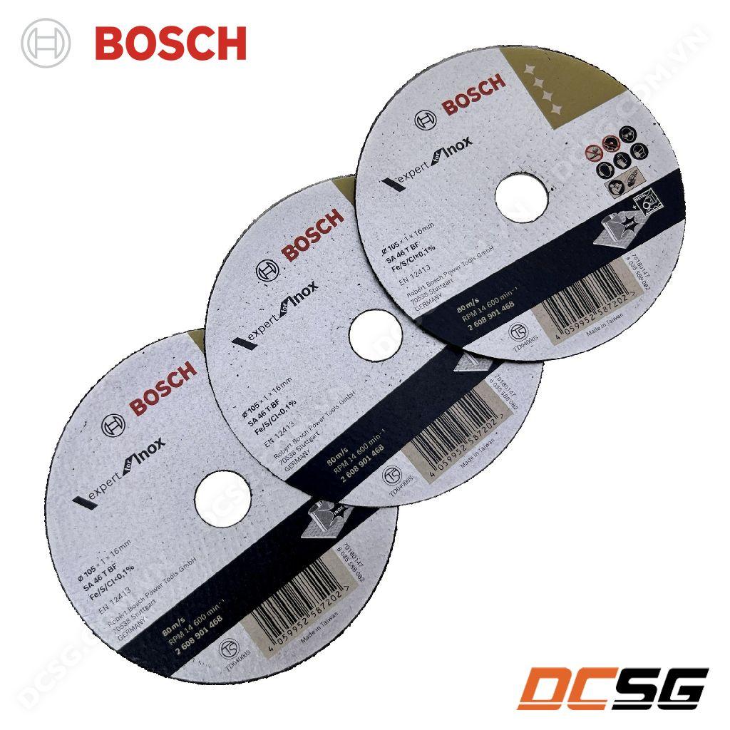 Đá cắt inox dòng chuyên nghiệp 105x1x16mm BOSCH 2608901468 | DCSG