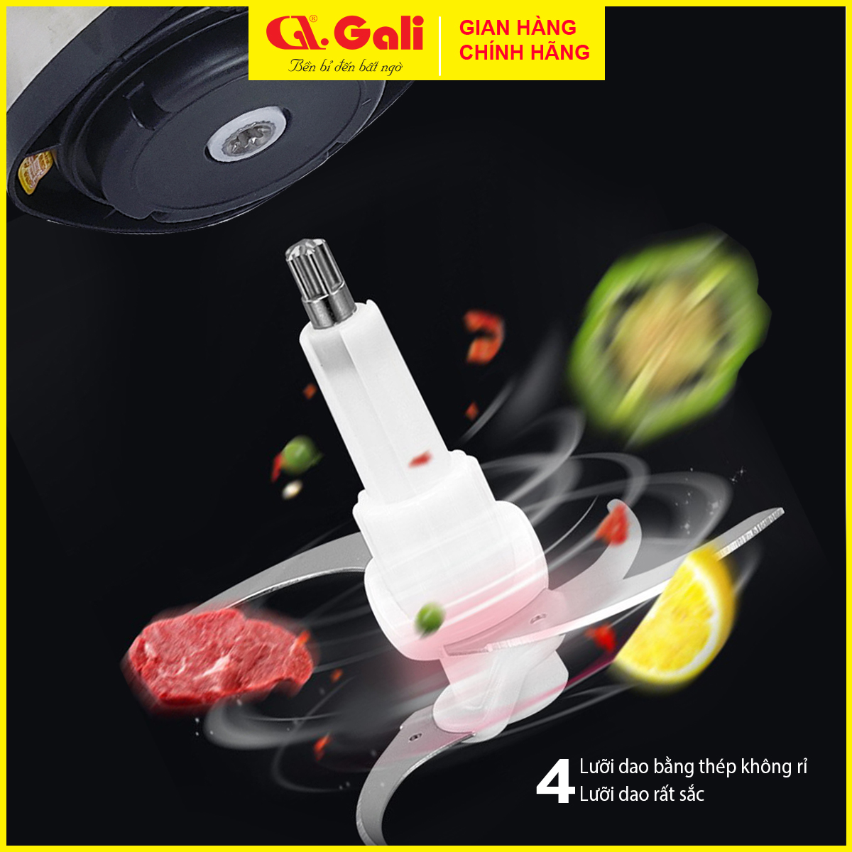 Máy xay thịt gia đình, đa chức năng xay các loại thịt, tôm cua cá, gia vị hành tỏi ớt, sinh tố, cháo, hàng chính hãng, bảo hành 1 năm Gali