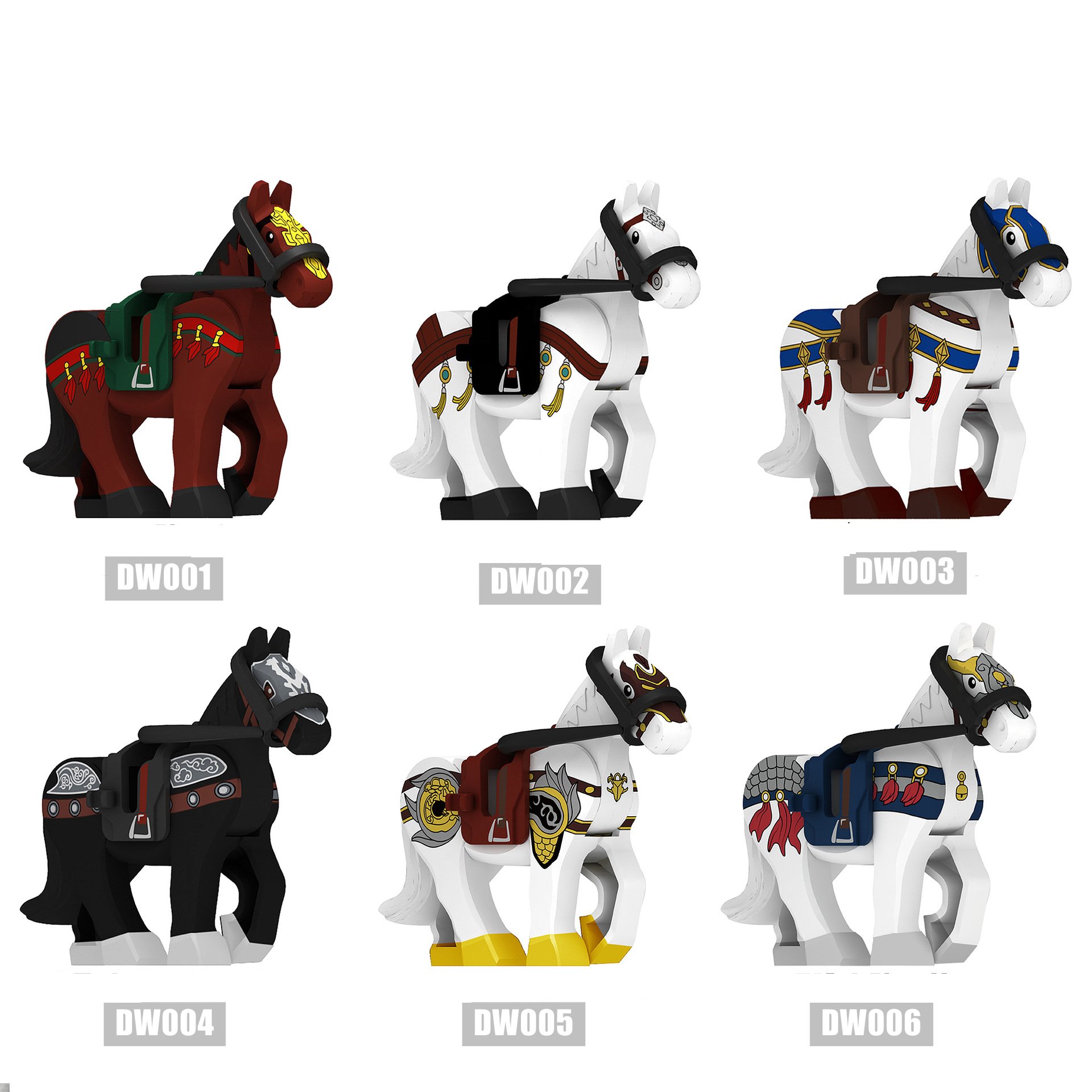 Minifigures Mô Hình Ngựa Xích Thố Trong Tam Quốc Siêu Đẹp DW001 DW002 DW003 DW004 DW005 DW006