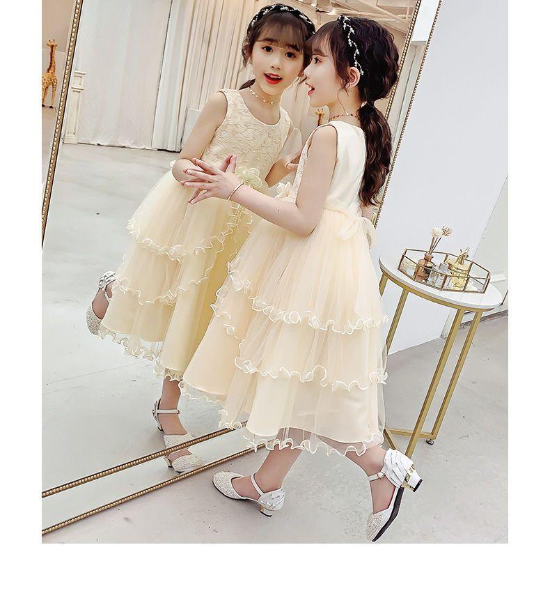 DONGSHOP Cô gái mùa hè đầm 2023 trẻ em tây mùa hè đầm công chúa váy cô gái mùa hè đầm