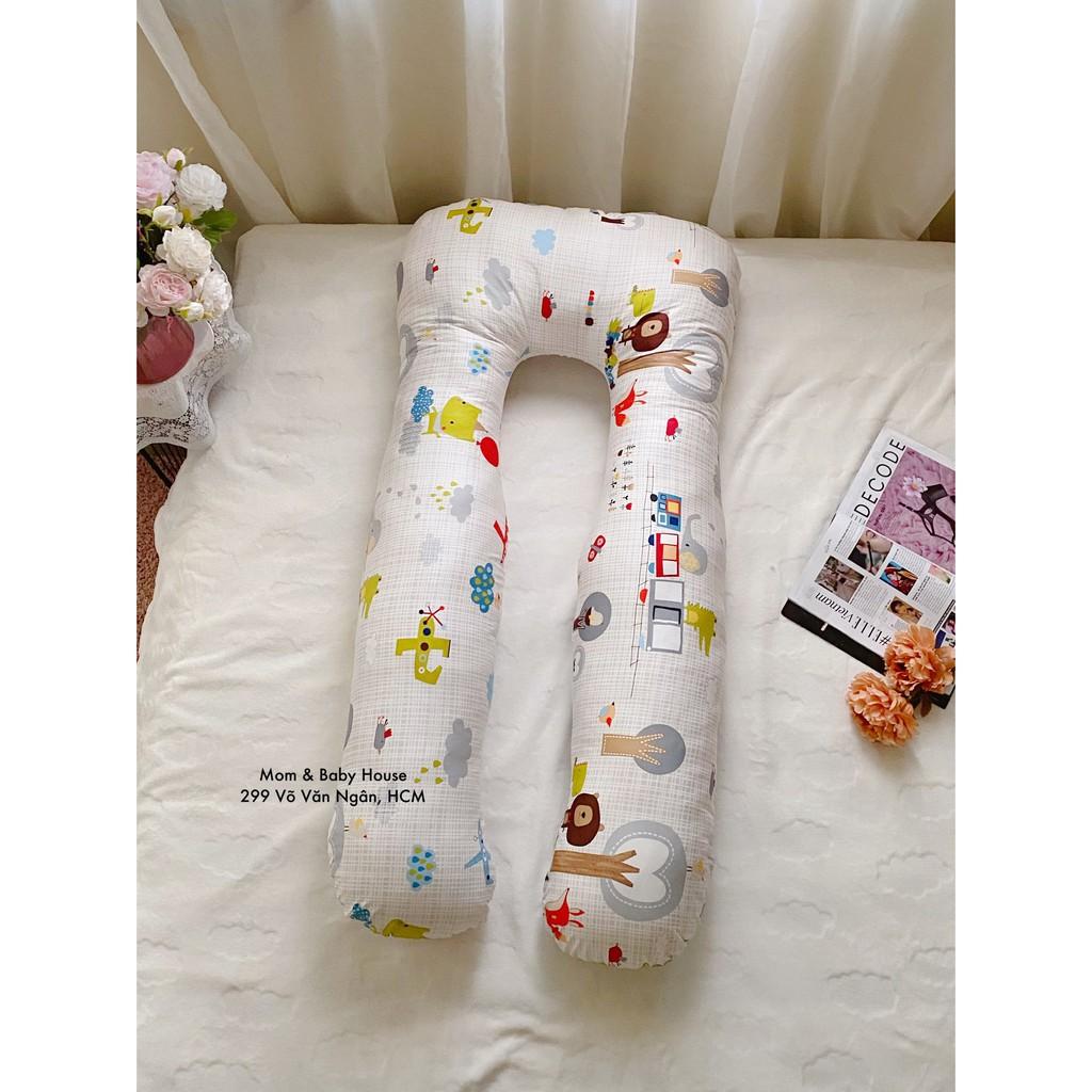 Gối chữ U cho mẹ bầu cotton Hàn Quốc