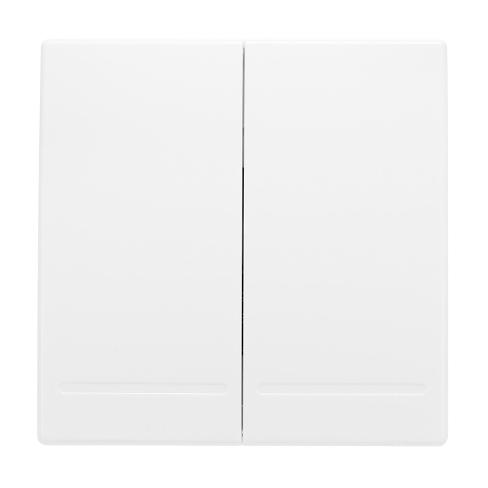 EWeLink Push Button Wall Light Switch Remote Controller 2 Gang 86 Type ON/Off Switch Panel 433MHz Wireless RF Remote Control Transmitter with Stickers Free Position Flexible For Home Living Room Bedroom