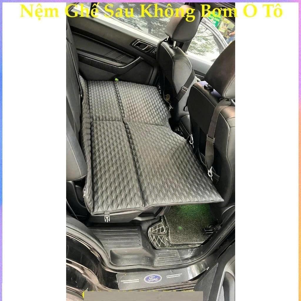 Đệm Ô Tô Ghế Sau Gấp Gọn Bằng Da Cao Cấp, Nệm Xe Hơi Bằng Da Gấp Gon Thông Minh Fast Car ( KHÔNG GỐI)