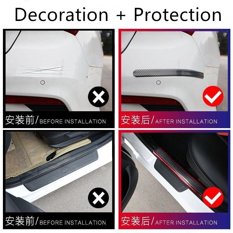Miếng Dán Viền Cửa Xe Hơi Bằng Cao Su + Cao Su Chống Thấm Nước/ Chống Va Chạm 5D DIY