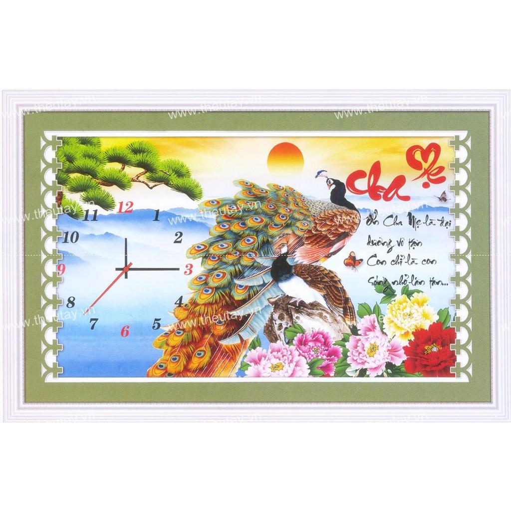 Tranh thêu chữ thập Cha Mẹ DLH-223085