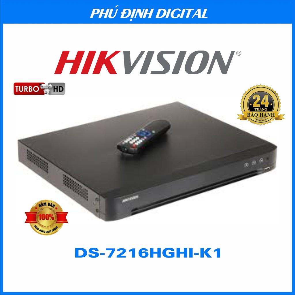 ( CHÍNH HÃNG) Đầu ghi hình HDTVI 16 kênh Hikvision mã DS-7216HGHI-K1 - Hàng Chính Hãng