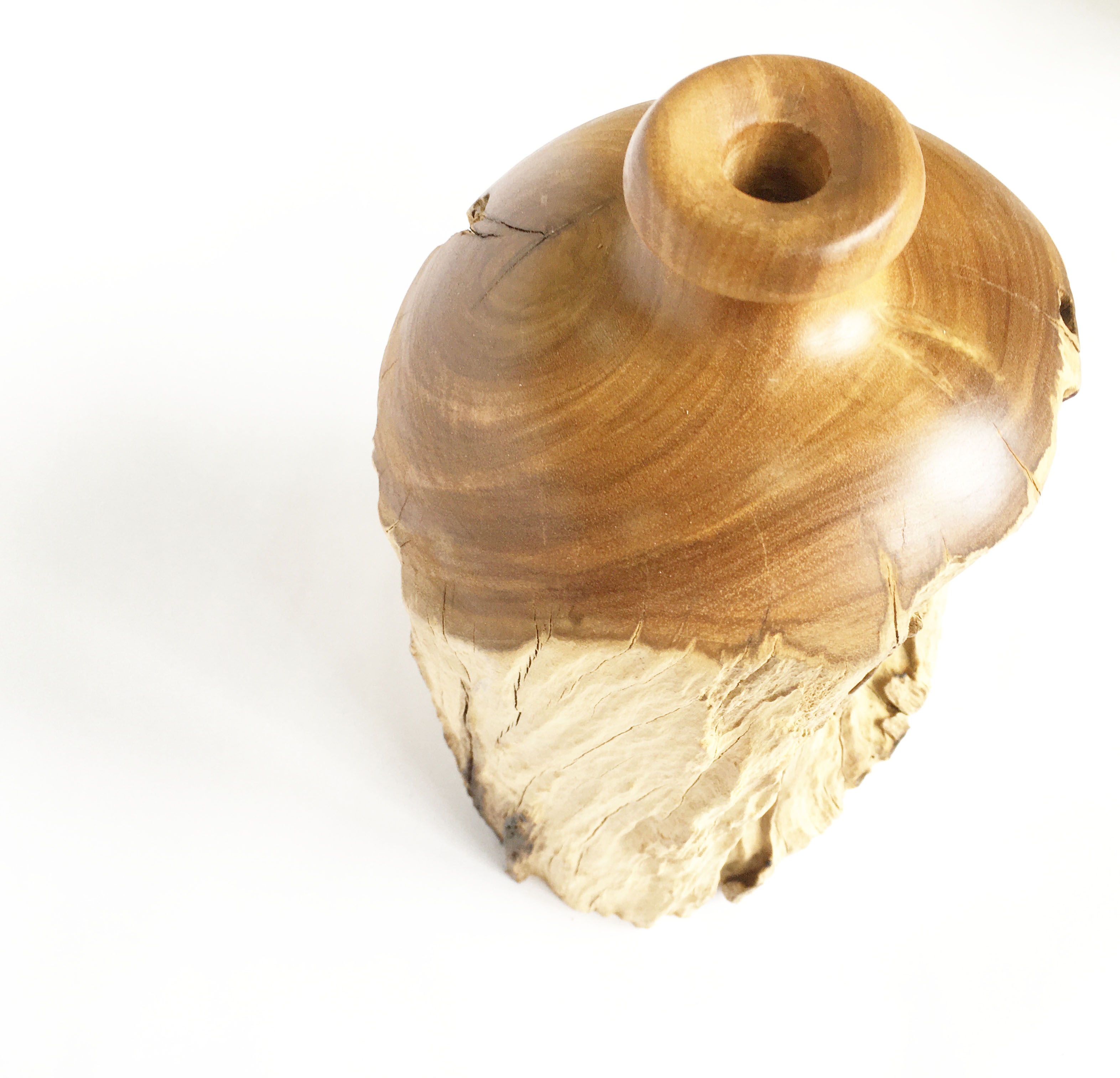 Lọ bình hoa gỗ lũa tự nhiên gỗ Bình Linh dùng decor trang trí sang trọng