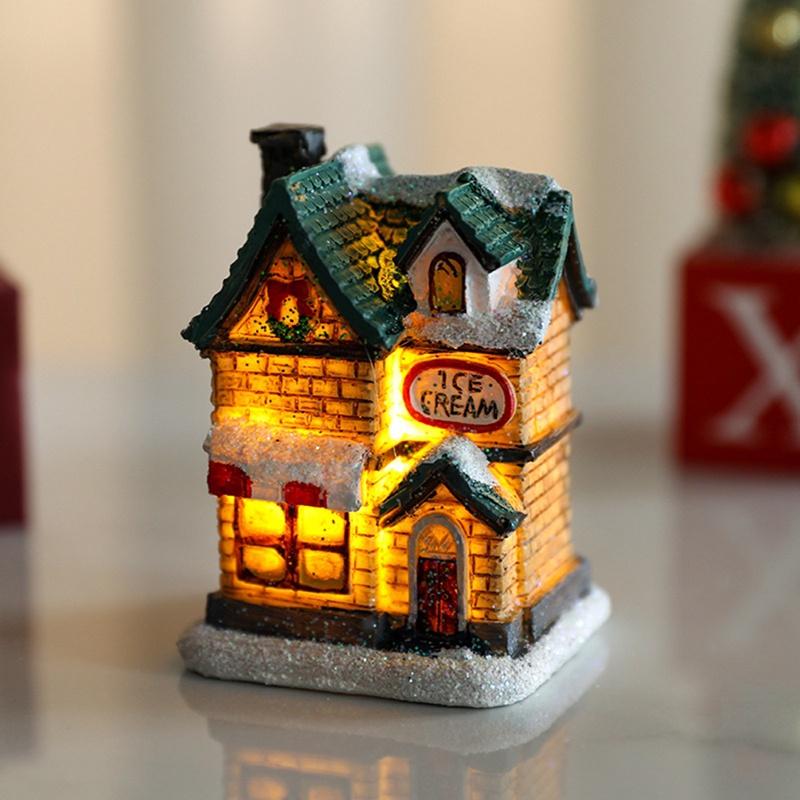 Bộ Quà Tặng Trang Trí Nhà Giáng Sinh Có Đèn LED Chạy Bằng Pin