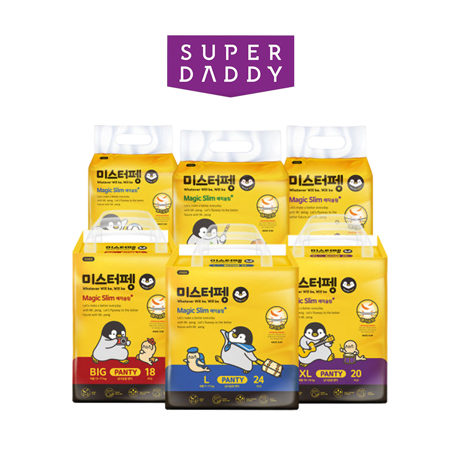 Tã Dán Super Daddy Magic Slim đủ size M-28m/L-24m/XL-20m