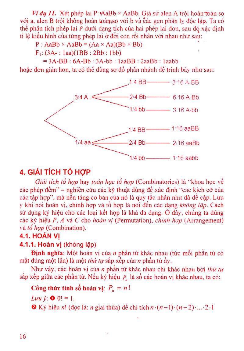 Sách Ứng Dụng Tổ Hợp Và Xác Xuất Trong Giải Bài Tập Di Truyền