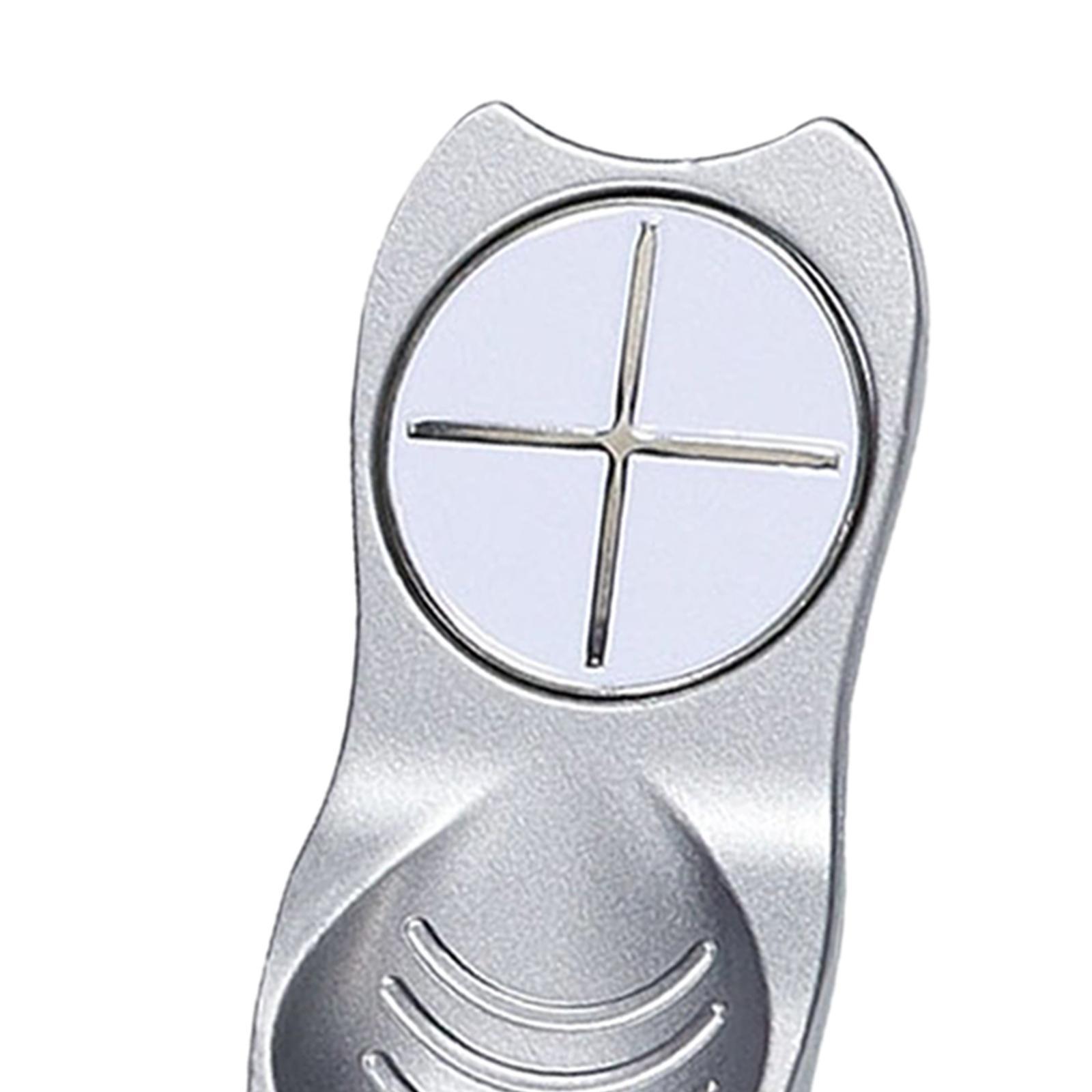 Golf Repair Tool Golf Ball Marker Alloy Putting Tool Portable Golf Accessories Supplies Golf Training Aid Golf Gift