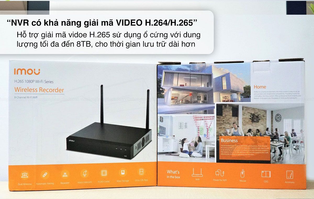 Đầu Ghi Hình Wifi 4 Kênh IMOU NVR1104HS-W-S2, Chuẩn nén H.265+ - Hàng chính hãng