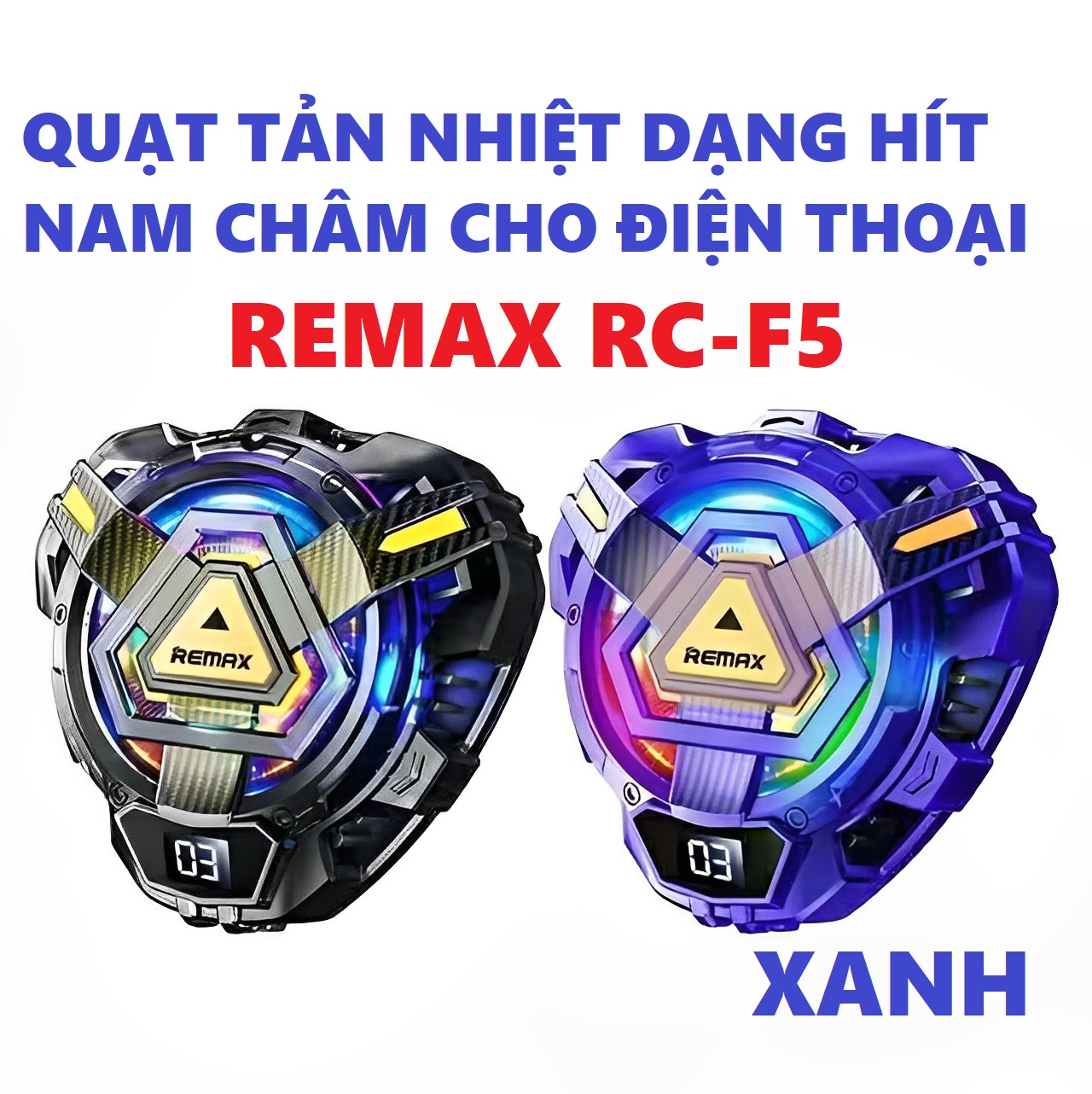 Sò lạnh điện thoại Quạt tản nhiệt hít nam châm cho điện thoại Remax RT-F5 _  Hàng chính hãng