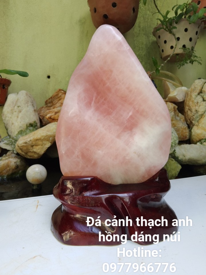 Đá Cảnh - Đá Trấn Trạch Thạch Anh Hồng - 7,8kg