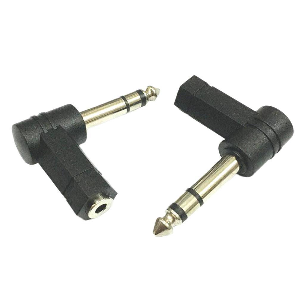 4x 6.35mm 1/4'' Male Plug to 3.5mm 1/8'' Female Jack Audio Adapter Connector