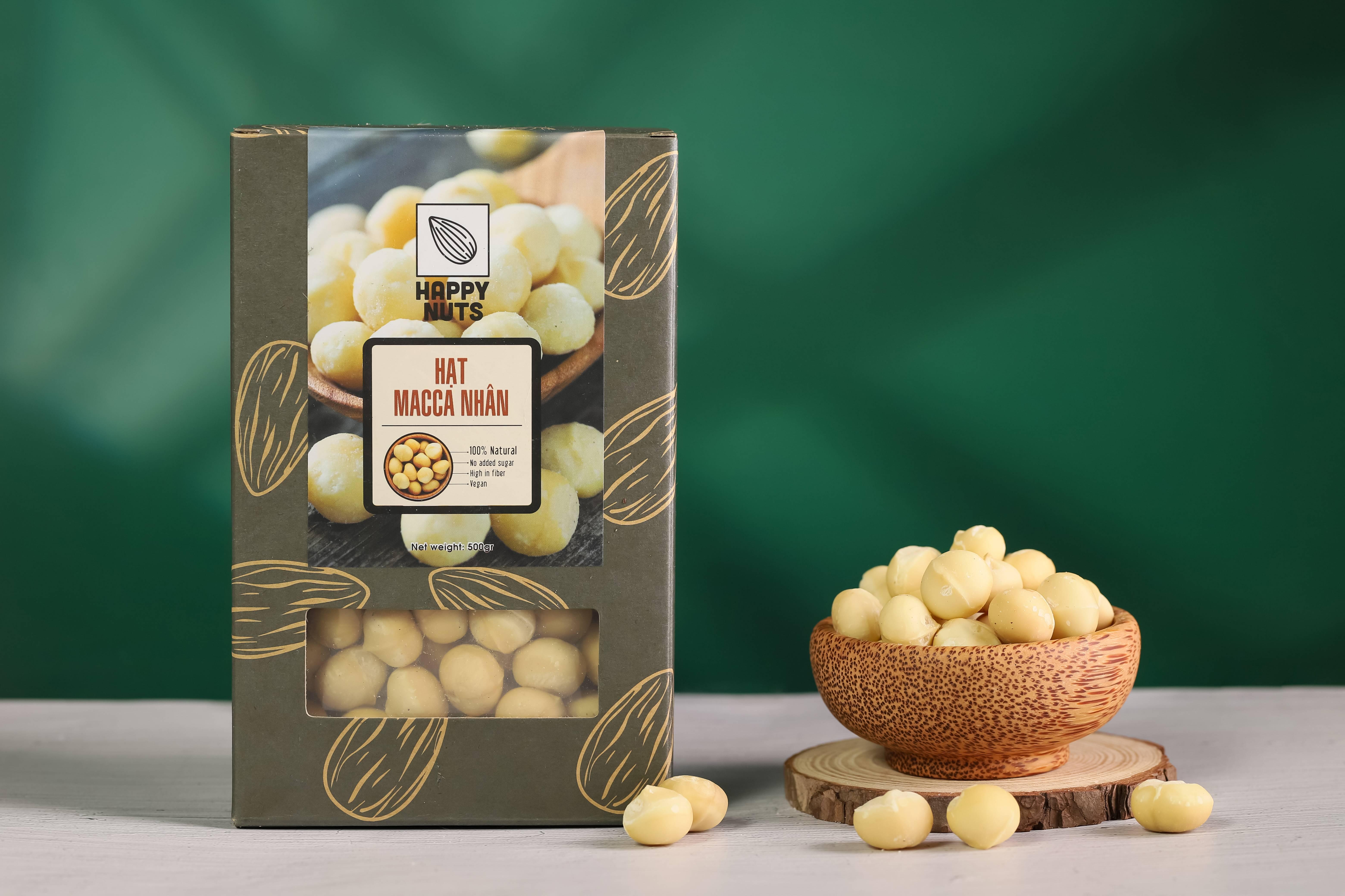 Nhân hạt macca Happy Nuts 500g