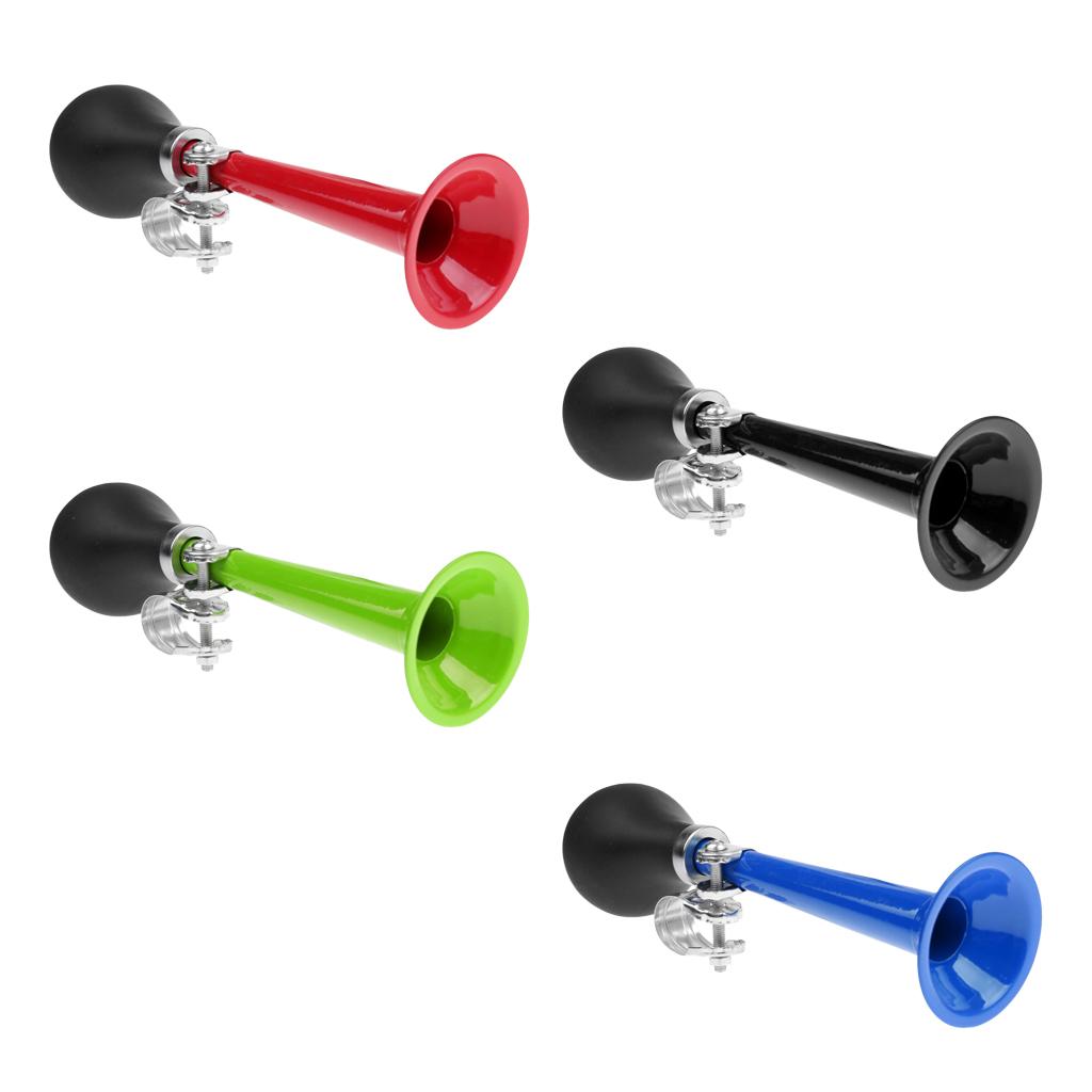 Retro Metal Bike Air Horn Bike Alarm Bell Hooter Rubber Bulb Squeeze Blue