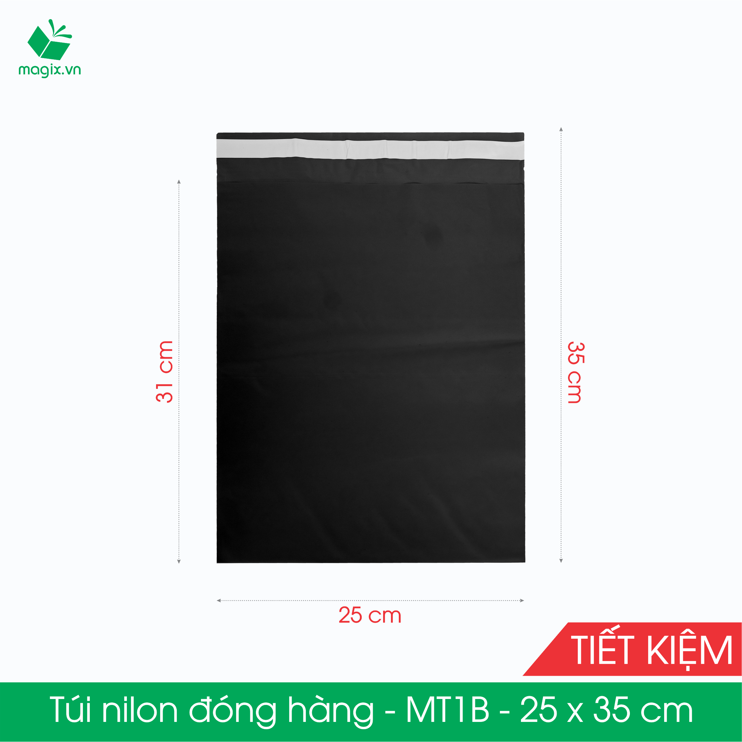 MT1 - 25x35 cm - Túi nilon gói hàng - 500 túi niêm phong đóng hàng