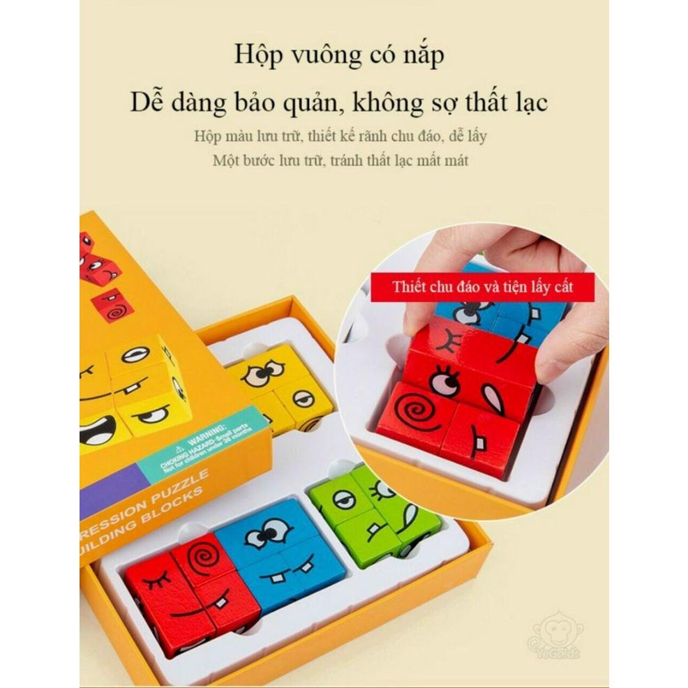 ĐỒ CHƠI RUBIK XẾP HÌNH THÔNG MINH - RUBIK THAY ĐỔI CẢM XÚC PHÁT TRIỂN TRÍ TUỆ CHO BÉ