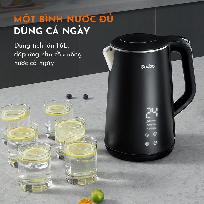 Bình đun siêu tốc thông minh GAABOR GK-S18P dung tích lớn 1.8L - 1350W - Hàng chính hãng