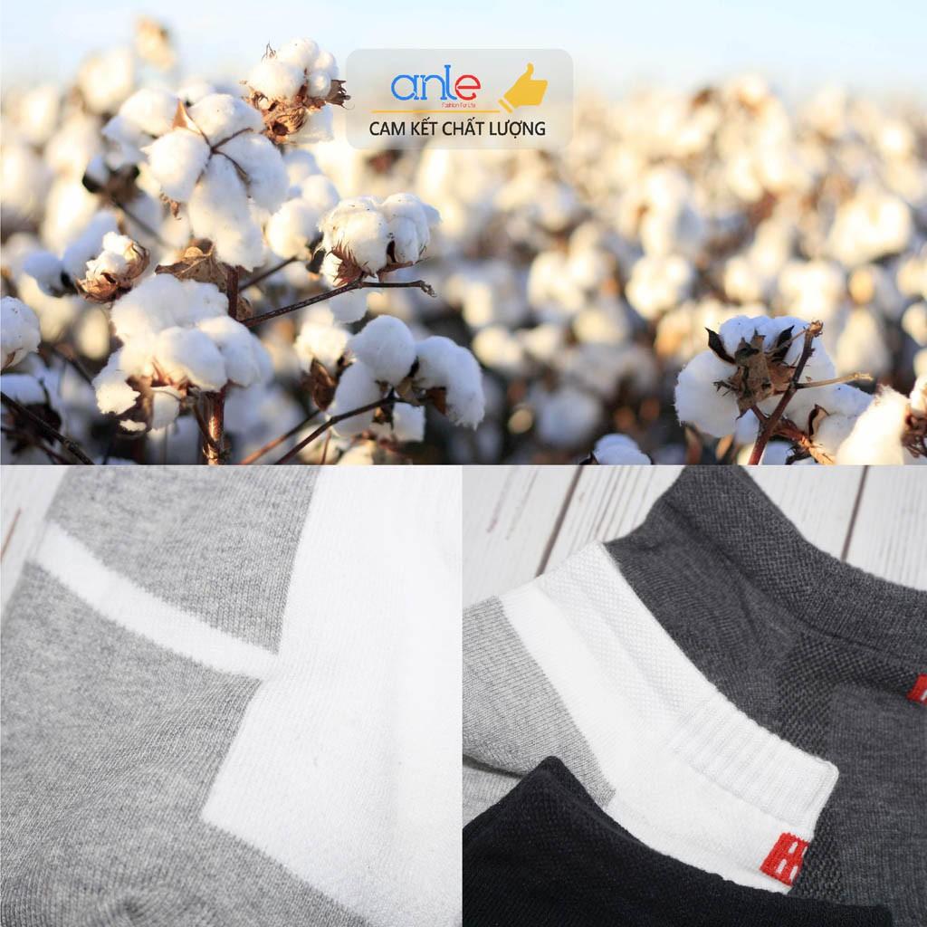 Set 10 Đôi Vớ Nam Cổ Ngắn Tất Nam Cotton co dãn tối đa Thấm hút Khử mùi xuất Nhật - TN1UNI Anle Store
