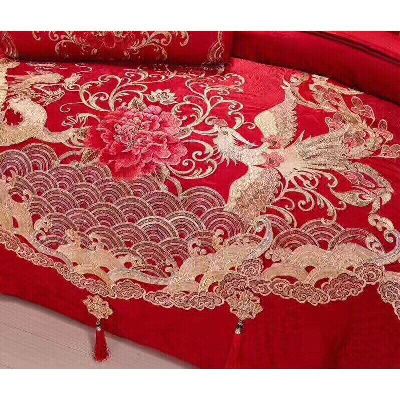 BỘ CHĂN GA LỤA GẤM HOÀNG GIA