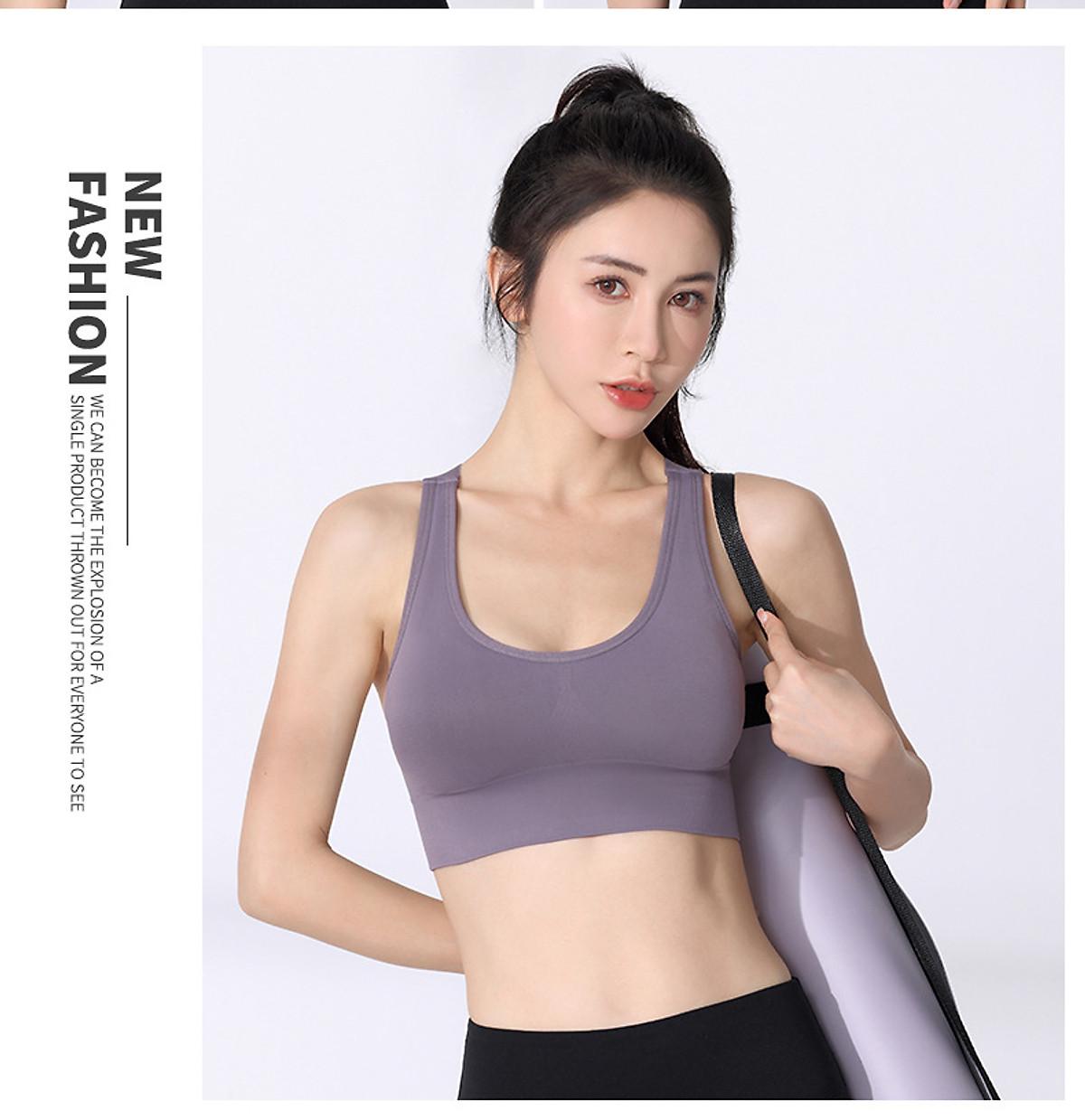 Áo Bra Chéo Lưng Vải Dệt Kim Cao Cấp Mẫu Mới Nhất - L