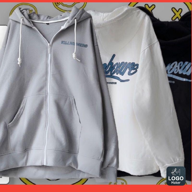 Áo khoác nỉ 2 lớp unisex nam nữ_Mẫu áo hoodie Ulzzang form rộng khoá zip,nón to chùm đầu đủ 3 màu thời trang thu dông