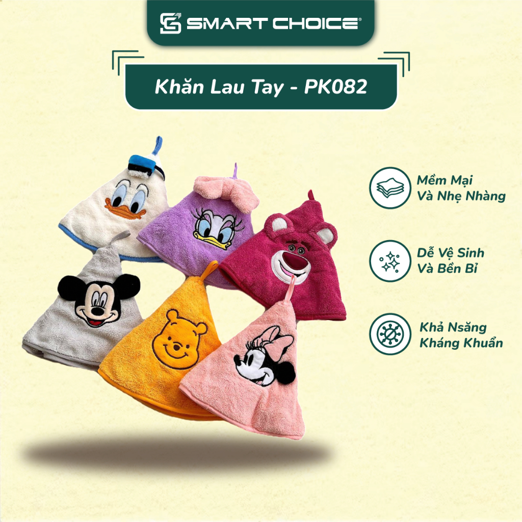 Khăn Lau Tay 6 Màu Mickey SMARTCHOICE Cao Cấp Dùng Cho Nhà Bếp SCG-PK082