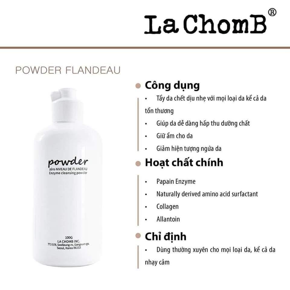 TẨY DA CHẾT DẠNG BỘT LA CHOMB POWDER FLANDEAU trắng sáng mịn màng, loại bỏ lớp da chết - Hee's Beauty