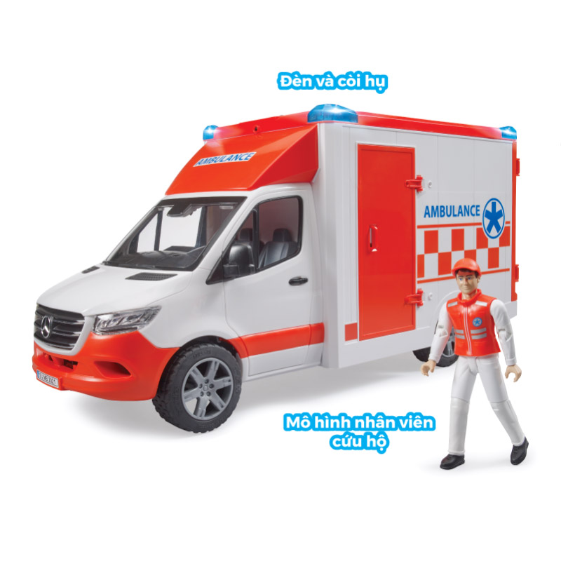 Đồ Chơi BRUDER Xe Cấp Cứu Mercedes Benz Và Nhân Viên Y Tế BRU02676