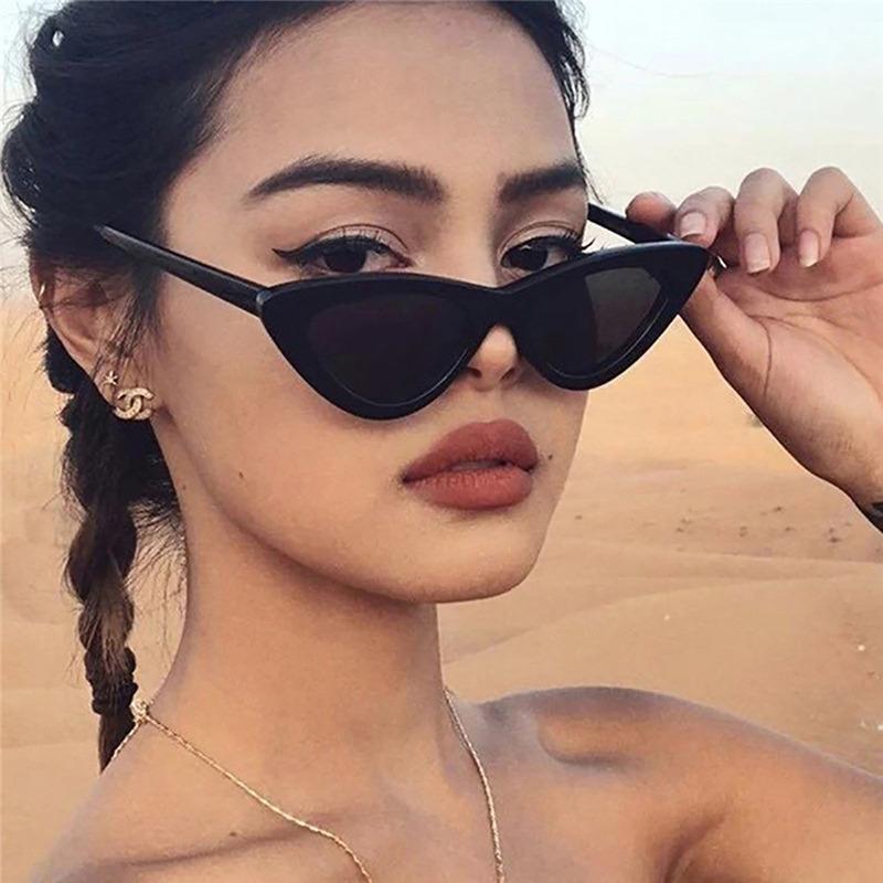 Kính râm mắt mèo cổ điển Kính ánh nắng mặt trời nhỏ kính mắt cho phụ nữ Shades Eyewear Eyewear Uv400 Kính Color: White2