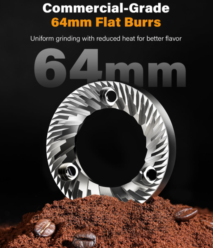 Máy xay hạt cà phê Espresso chuyên nghiệp, lưỡi dao Flat Burr 64mm - Chuyên nghiệp dùng cho quán cà phê. Thương hiệu Anh Quốc cao cấp Shardor BD-CG305. Hàng chính hãng