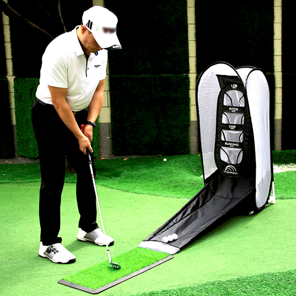 COMBO Lưới tập Chip Golf + Thảm tập swing 0.3x0.6m + 01 TEE tặng kèm