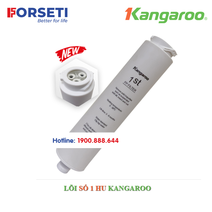 Lõi số 1 Kangaroo PP 5 Micron HU dùng cho các dòng máy Hydrogen - Hàng chính hãng