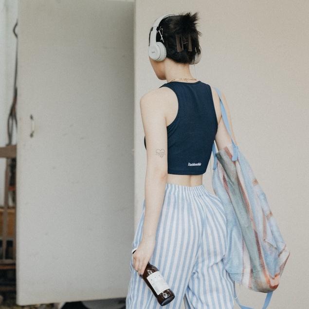 Kuchimachic - Áo Tank Top thun tăm thêu chữ Kuchimachic MÃ KUCR07