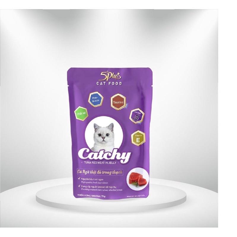 Pate Catchy cho mèo 5Plus goi 70gr