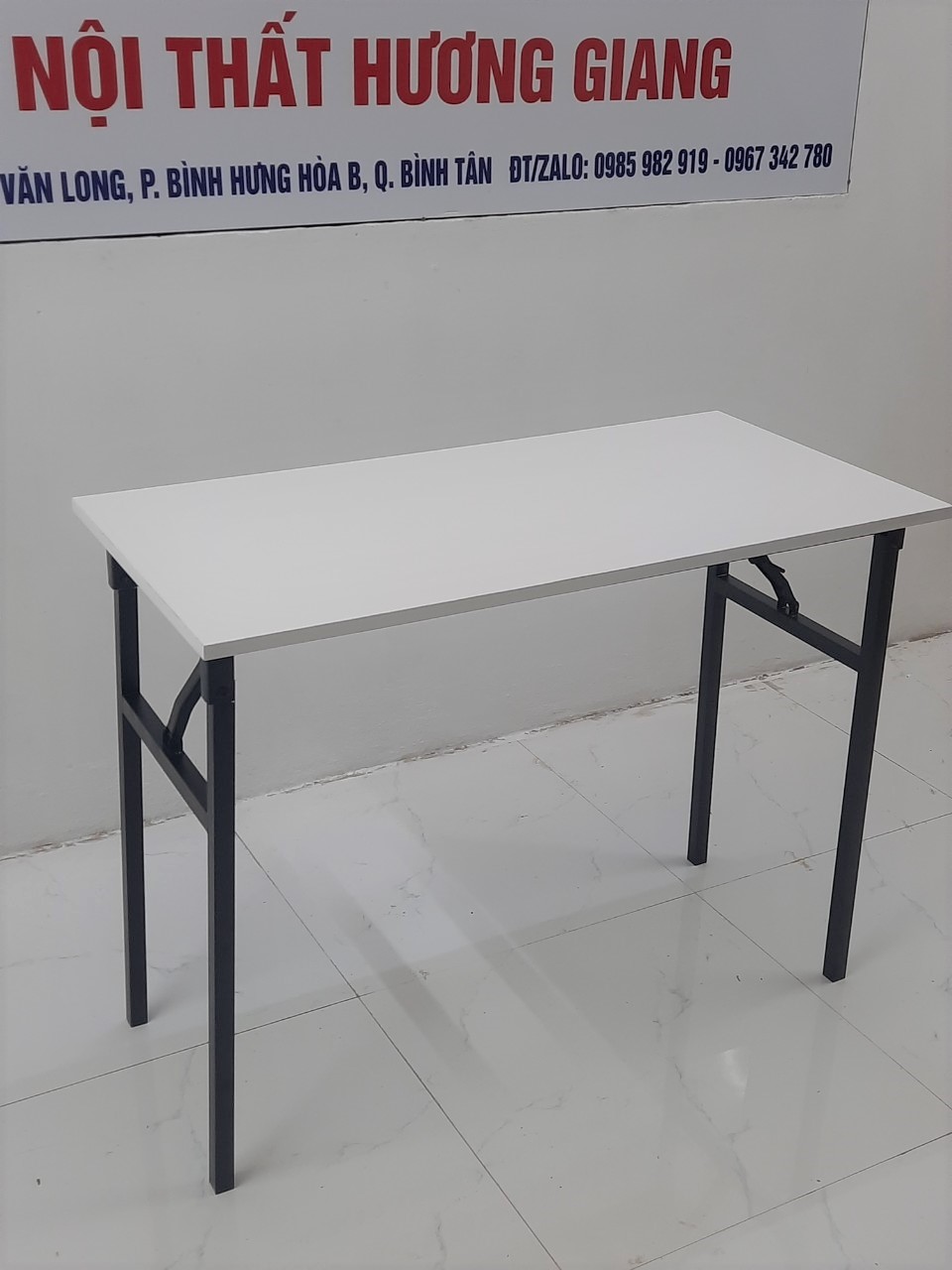 Bàn gấp gọn,chân sắt mặt gỗ công nghiệp HG FURNITURE